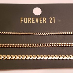 Set of 3 gold chokers